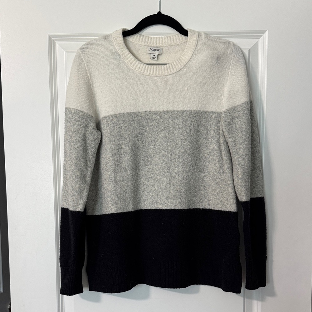 J. Crew Tri-Color Knit Sweater